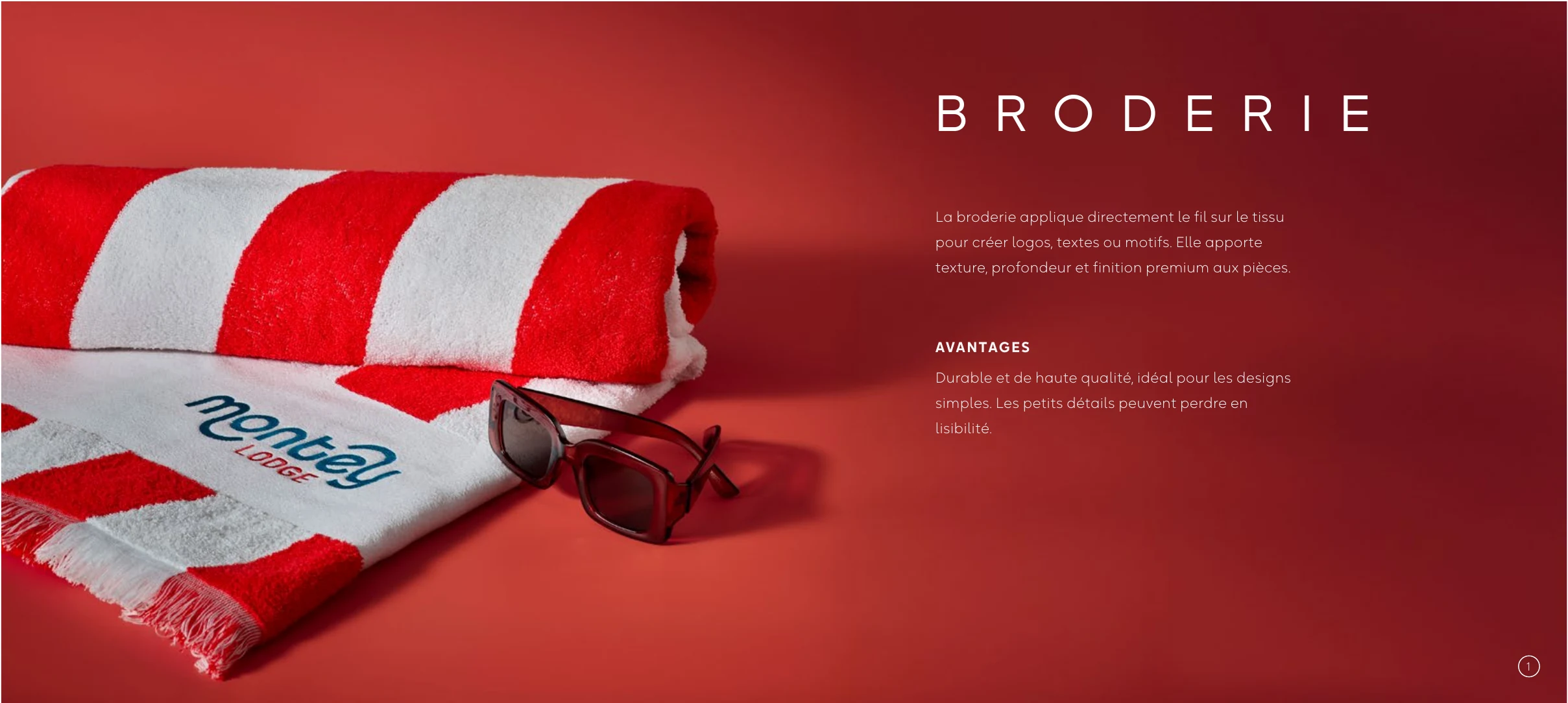 Broderie sur serviette personnalisée