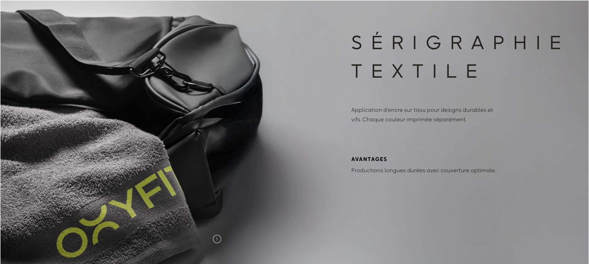 Sérigraphie textile sur serviette de sport